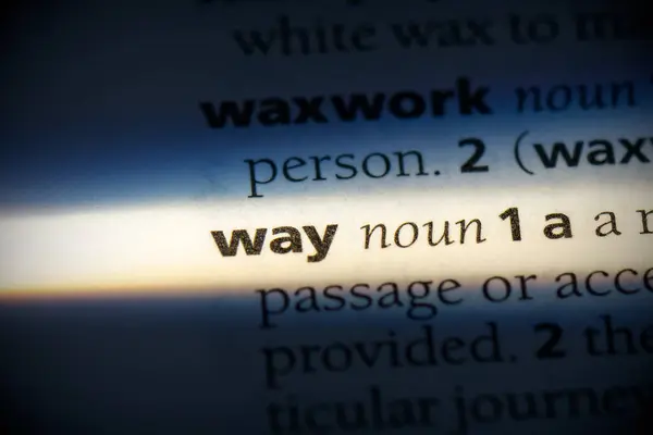 Way Word Destacado Dicionário Close View — Fotografia de Stock