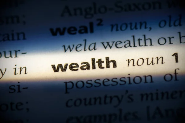 Slovo Bohatství Slovníku — Stock fotografie