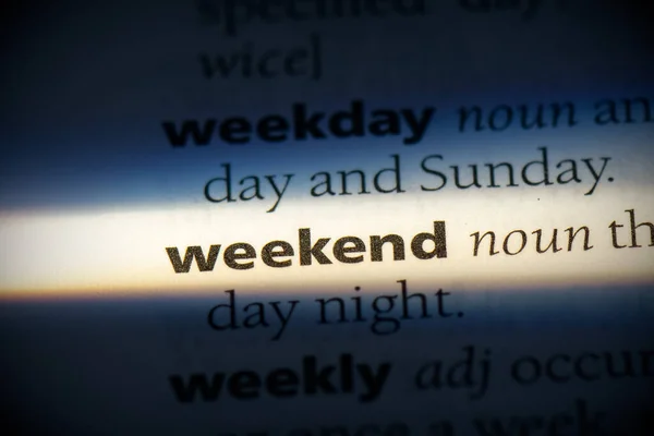 Λέξη Σαββατοκύριακο Στο Λεξικό — Φωτογραφία Αρχείου