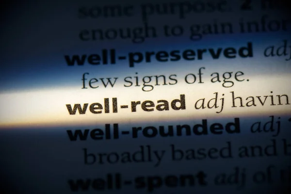 Well Read Word Dictionary — Stock Photo, Image