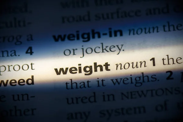 Gewicht Wort Wörterbuch — Stockfoto
