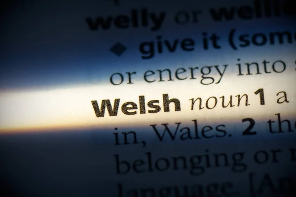 Welsh Word Zvýrazněno Slovníku Close View — Stock fotografie