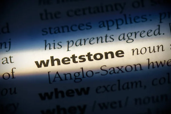Слово Whetstone Выделенное Словаре Крупным Планом — стоковое фото