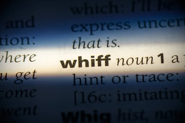 Whiff Word Evidenziata Nel Dizionario Vista Vicino — Foto Stock
