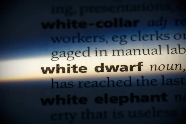 Sözlükte Vurgulanmış Beyaz Cüce Kelime Görünümü Kapat — Stok fotoğraf