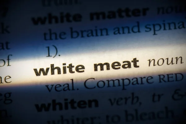 Weißes Fleisch Wort Wörterbuch — Stockfoto