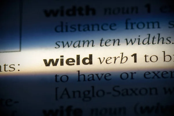 Wield Word Destacado Dicionário Close View — Fotografia de Stock