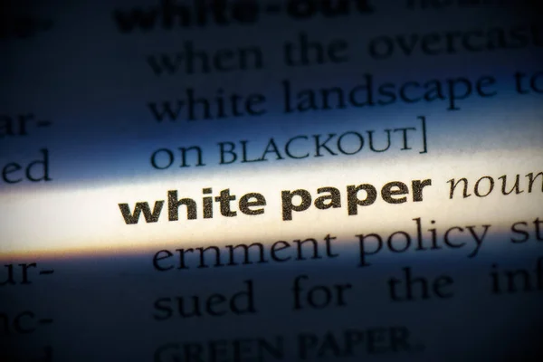 Sözlükte Vurgulanmış Beyaz Kağıt Kelime Görünümü Kapat — Stok fotoğraf