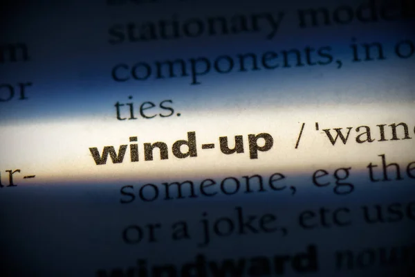 Wind Word Evidenziata Nel Dizionario Vista Vicino — Foto Stock