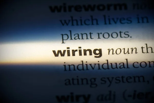 Wiring Word Highlighted Dictionary Close View — Stock Photo, Image