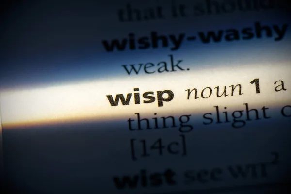 Wisp Λέξη Τονισμένη Στο Λεξικό Στενή Άποψη — Φωτογραφία Αρχείου