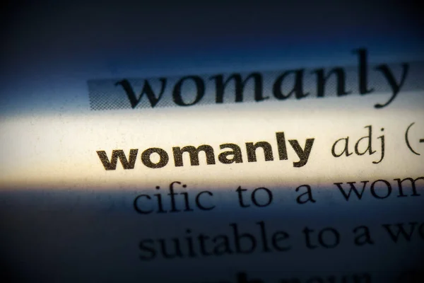 Womnaly Word Highlighted Dictionary Close View — Stock Photo, Image
