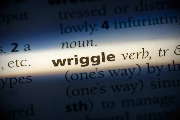 Wriggle Word Evidenziata Nel Dizionario Vista Vicino — Foto Stock