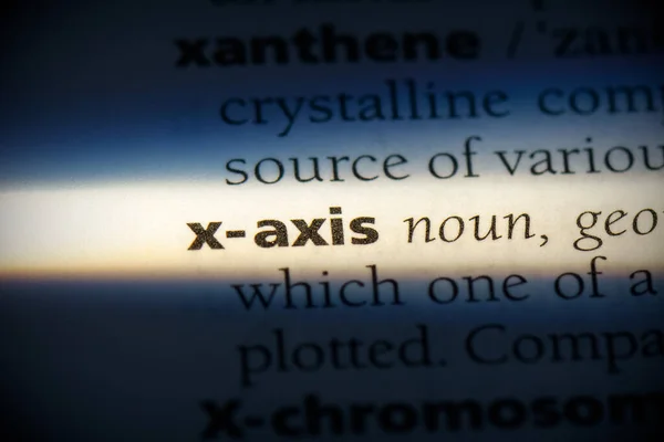 Άξονα Λέξη Τονίζεται Στο Λεξικό Προβολή Close — Φωτογραφία Αρχείου