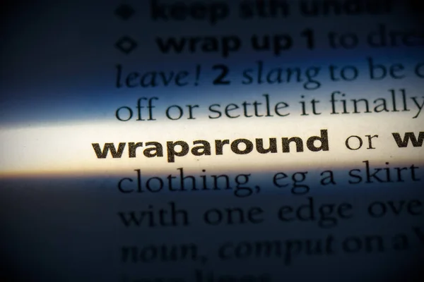 Wraparound Word Highlighted Dictionary Close View — Stock Photo, Image