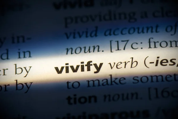 Vivify Palavra Destacado Dicionário Vista Perto — Fotografia de Stock