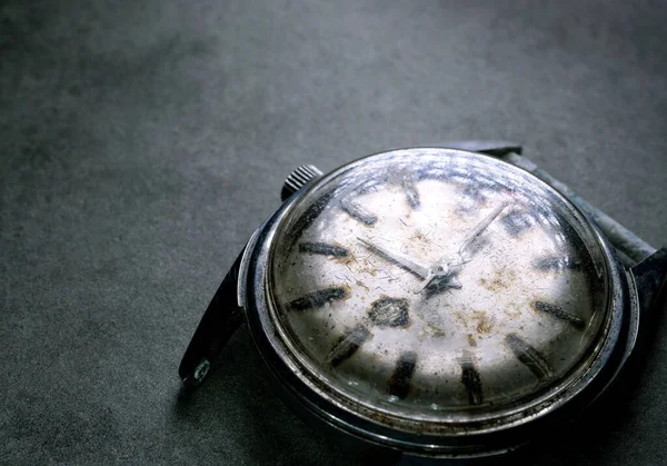 Παλιό Ρολόι Πρόσωπο Κοντά — Φωτογραφία Αρχείου