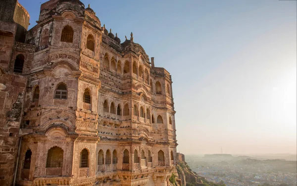 Fasada Świątyni Jain Jaisalmer Indie — Zdjęcie stockowe