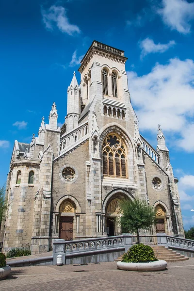 Chiesa Sainte Eugnie Biarritz Con Vista Sul Porto Vieux — Foto Stock