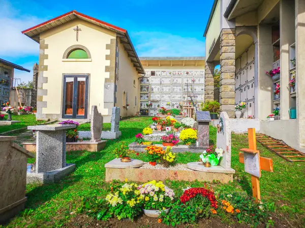 Colorful Cemetery Small Country Side — Stock Photo, Image