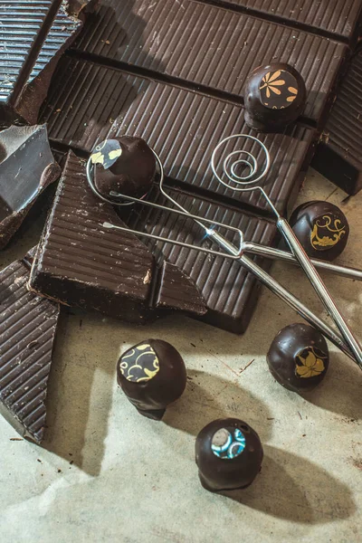 Çikolata Yapmak Için Araçlar — Stok fotoğraf