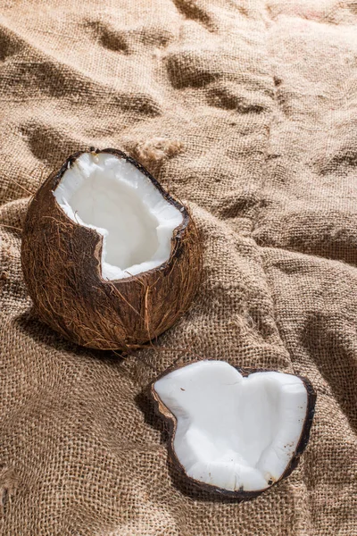 Kokosnoot Jute Textuur Achtergrond — Stockfoto