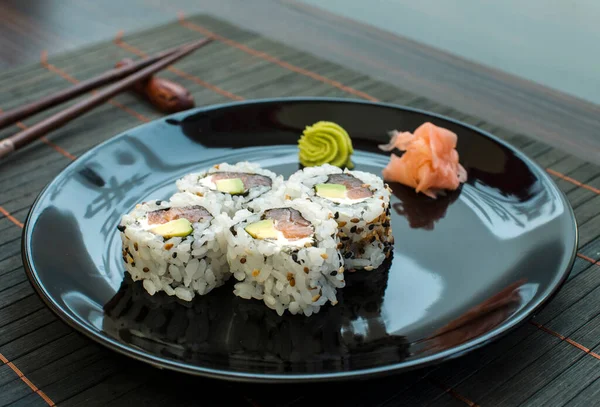Sushi Restaurant Nahsicht — Stockfoto