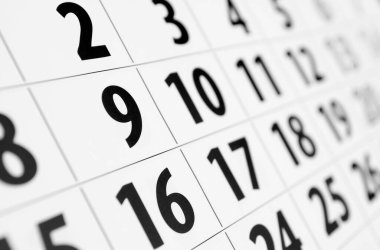 arkaplan için duvar takviminin yakın plan görüntüsü