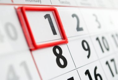 arkaplan için duvar takviminin yakın plan görüntüsü