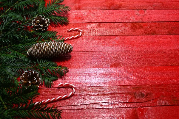 Όμορφα Χριστουγεννιάτικα Στολίδια Έννοια Χειμερινές Διακοπές — Φωτογραφία Αρχείου