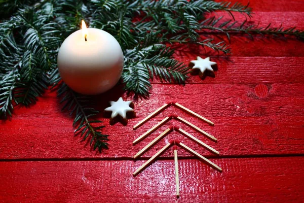 Decoración Navidad Colorida Vacaciones Invierno Fondo Estacional — Foto de Stock