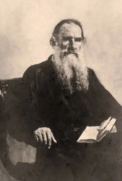 Fine Art Portrait Lev Tolstoi Russian Writer — Stock Photo, Image