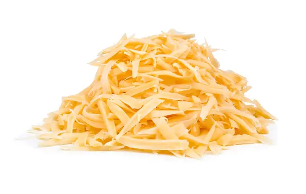 Grated Cheese White Background — Stock Photo, Image