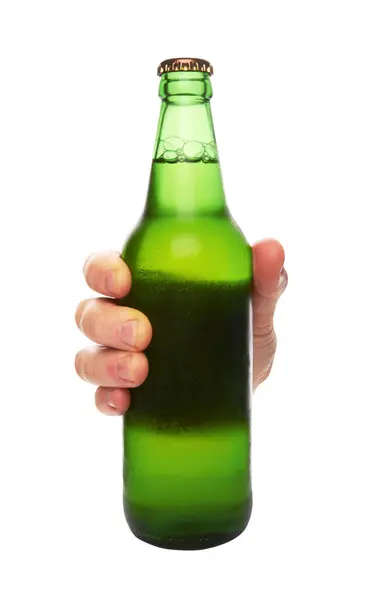 Beer Bottle Male Hand — Stock Photo, Image