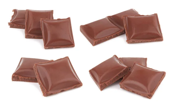 Schokolade Auf Weißem Hintergrund — Stockfoto