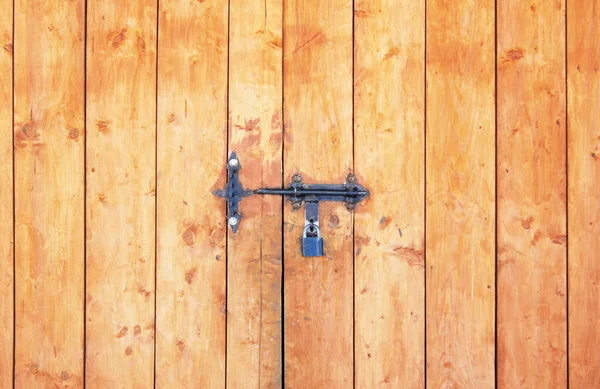Wooden Door Lock Close — Stock Photo, Image