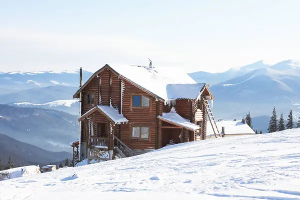 View Winter Small House — Stock Photo, Image