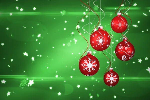 Colgando Decoraciones Navidad Fondo — Foto de Stock