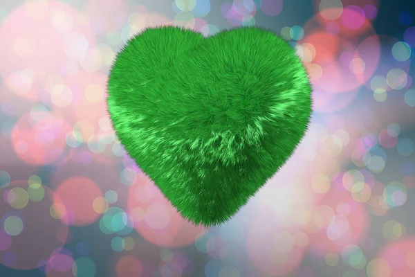 Large Fuzzy Green Heart — Photo