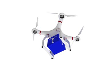 Küp tutan bir dronun dijital görüntüsü