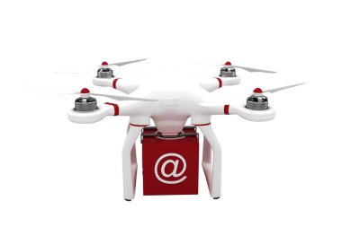 Küp tutan bir dronun dijital görüntüsü