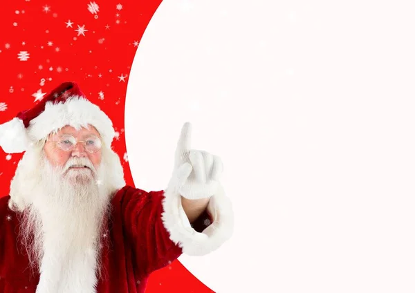 Szczęśliwy Santa Claus Wskazując — Zdjęcie stockowe