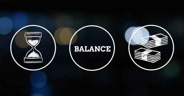 Balance Money Time Blurry Background — Stock Photo, Image