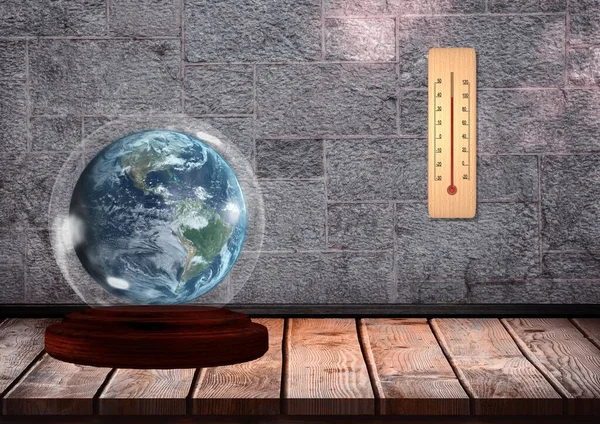 Крупный План Сферы Термометра — стоковое фото