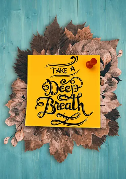 Take Deep Breath Sign — Stock Photo, Image