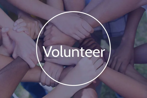 Hands Volunteer Volunteers Background — Stock Photo, Image