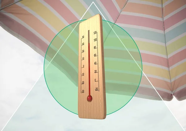 digital composite of thermometer for background