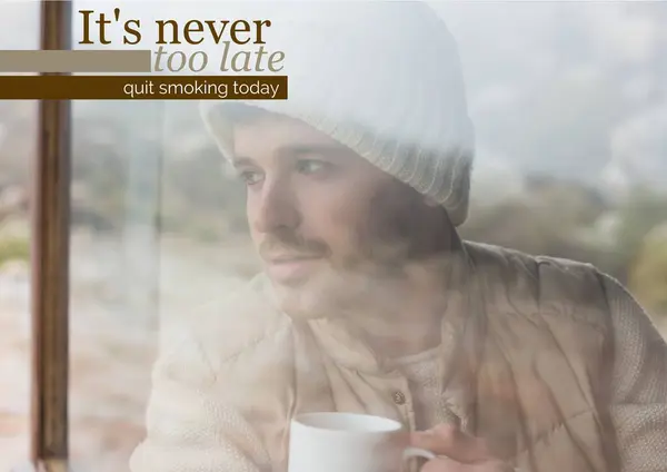 digital composite of non-smoking message