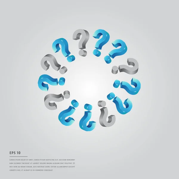 Text Question Marks Forming Circle — Stock Photo, Image