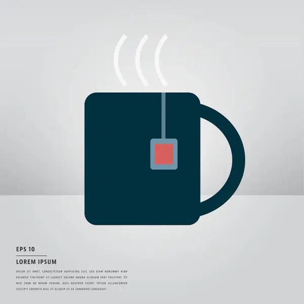 Lorem Ipsum Text Mit Heißem Kaffeebecher — Stockfoto